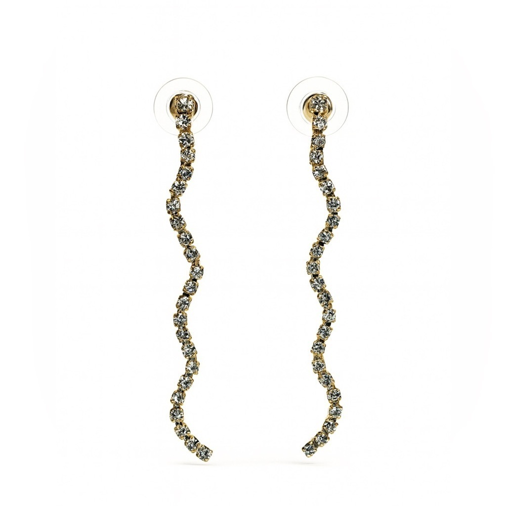 ⚜️ Elegant Gold Earrings with Zirconia Stones